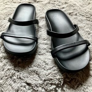 Like new classic simple black strapped sandals by A New Day size 6.5